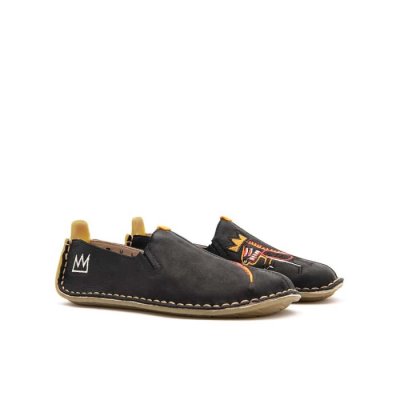 Chaussures d'école Vivobarefoot Ababa Basquiat Enfant - Noir OUF781539